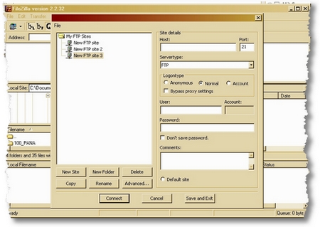 filezillaftp screen