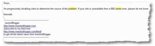 server problems email