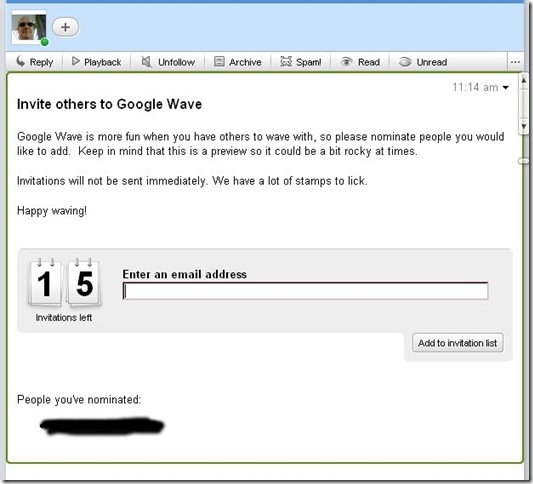 google wave invites
