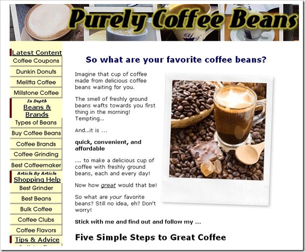 coffeebeans homepage