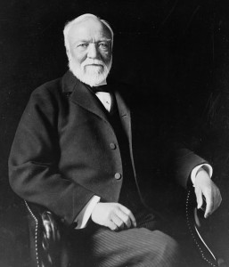 Andrew Carnegie: famous for his public and corporate philanthropy